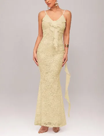 Rochie lunga Silquee, galben