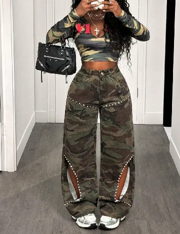Pantaloni SHEIN, army