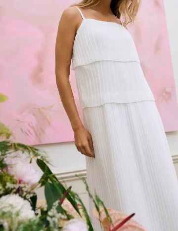 Rochie lunga Kaffe, alb