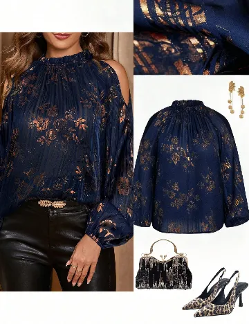 Bluza SHEIN CURVE, albastru