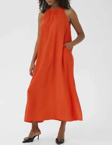 Rochie lunga Kaffe, portocaliu