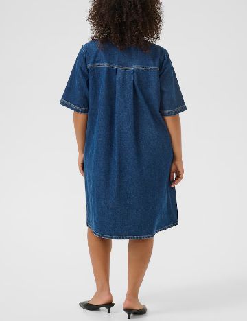 Rochie medie Kaffe Curve, albastru