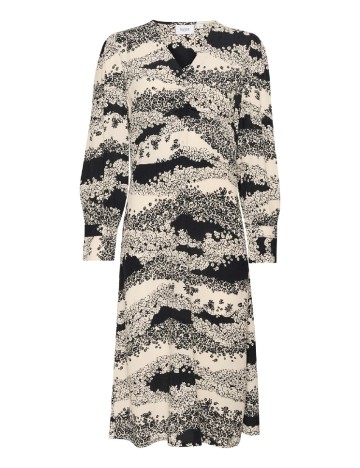 Rochie medie Saint Tropez, crem/negru