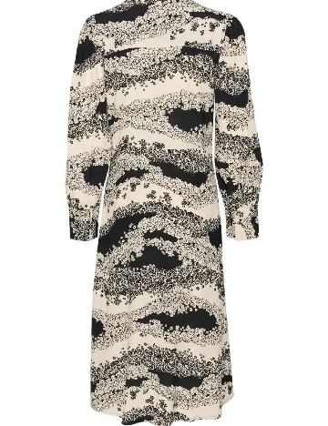 Rochie medie Saint Tropez, crem/negru