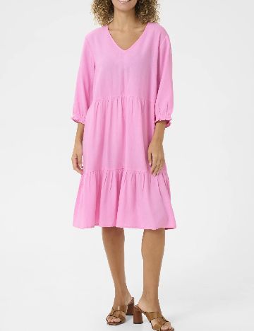 Rochie medie Cream, roz