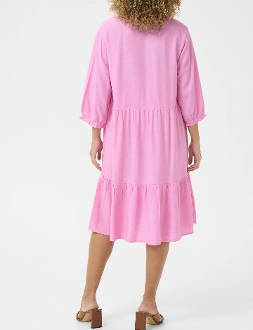 Rochie medie Cream, roz