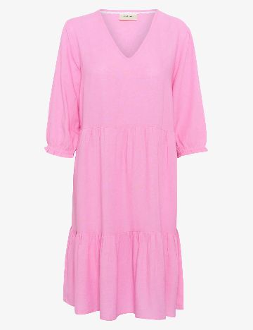 Rochie medie Cream, roz