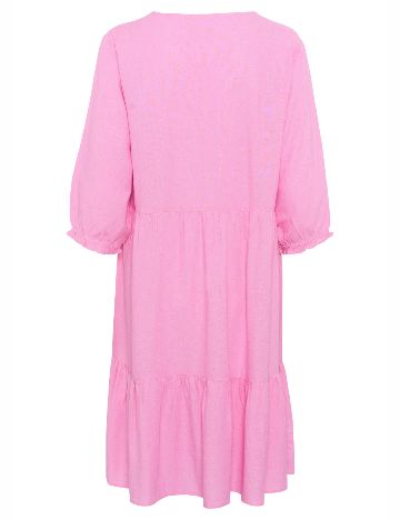 Rochie medie Cream, roz