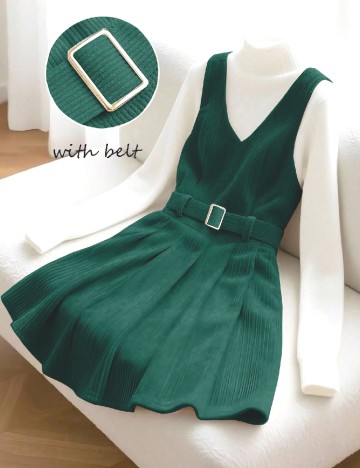Rochie scurta SHEIN, verde