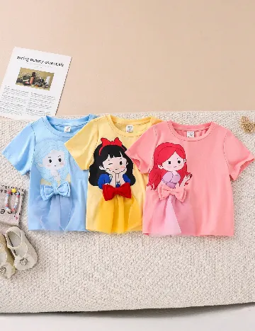 Set Tricouri 3 bucati Shein Kids, mix culori