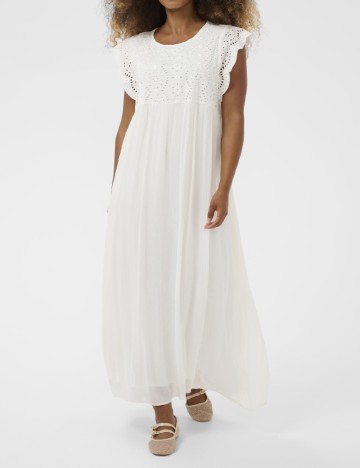 Rochie lunga Cream, alb