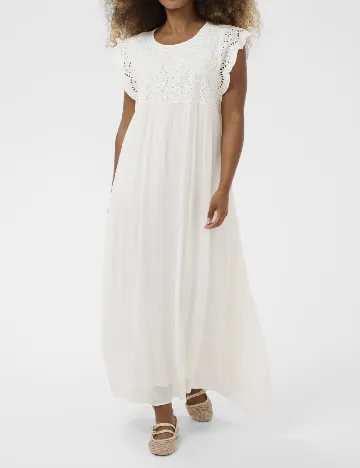 Rochie lunga Cream, alb