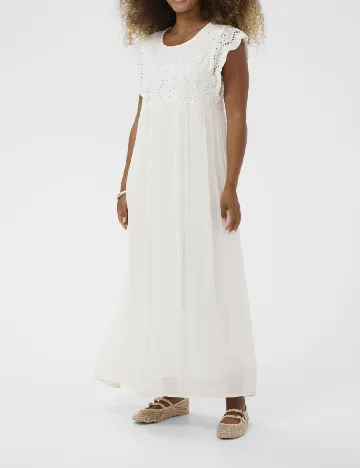 Rochie lunga Cream, alb