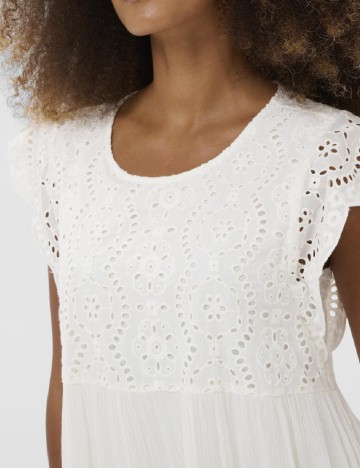 Rochie lunga Cream, alb