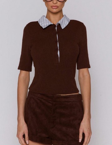 Bluza Musera, maro/albastru
