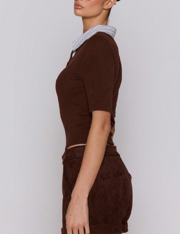 Bluza Musera, maro/albastru