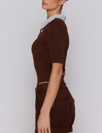 Bluza Musera, maro/albastru