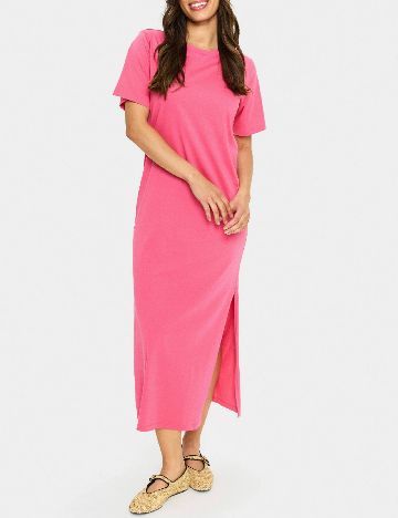 Rochie lunga Saint Tropez, roz