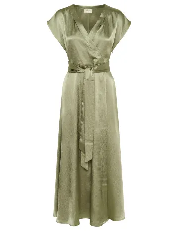 Rochie lunga Cream, verde