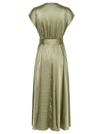 Rochie lunga Cream, verde