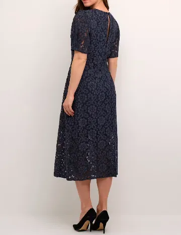 Rochie medie Cream, bleumarin