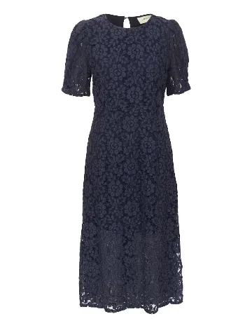 Rochie medie Cream, bleumarin