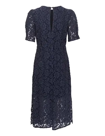Rochie medie Cream, bleumarin