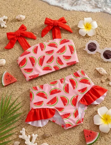 Costum de baie Shein Kids, roz