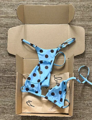 Costum de baie SHEIN, albastru/maro
