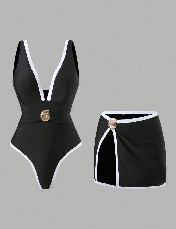 Costum de baie SHEIN, negru
