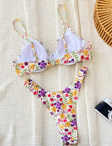 Costum de baie SHEIN, floral print