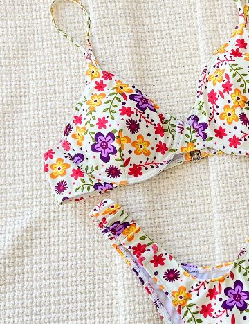 Costum de baie SHEIN, floral print