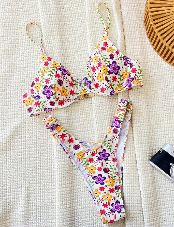 Costum de baie SHEIN, floral print