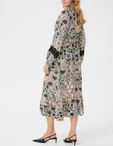 Rochie medie Cream, mix culori