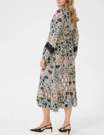 Rochie medie Cream, mix culori