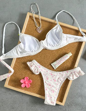 Costum de baie SHEIN, alb
