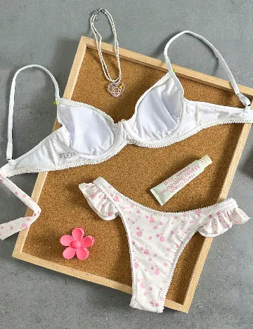 Costum de baie SHEIN, alb