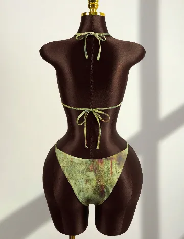 Costum de baie SHEIN, verde