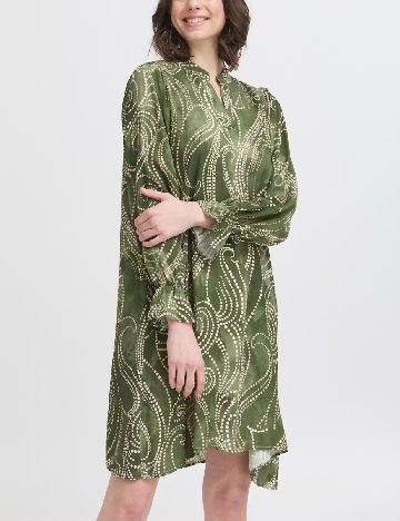 Rochie scurta Fransa, verde