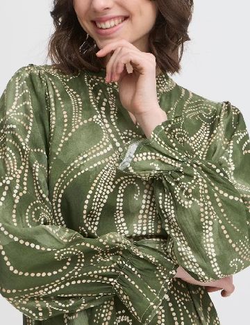 Rochie scurta Fransa, verde