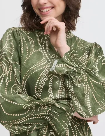 Rochie scurta Fransa, verde