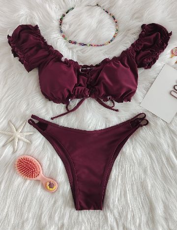 Costum de baie SHEIN, pruna