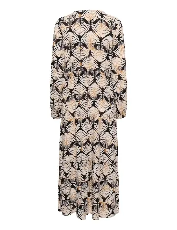 Rochie lunga Cream, mix culori