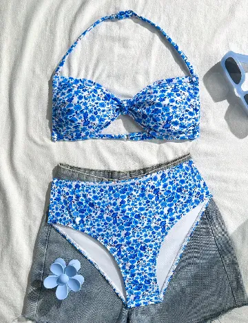 Costum de baie Shein Kids, albastru