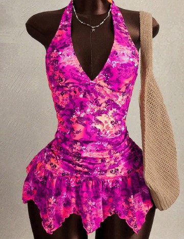 Costum de baie SHEIN, mix culori