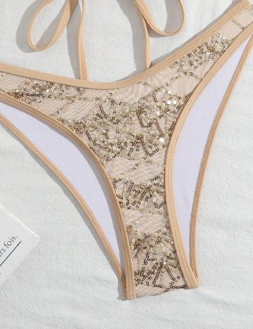 Costum de baie SHEIN, maro deschis