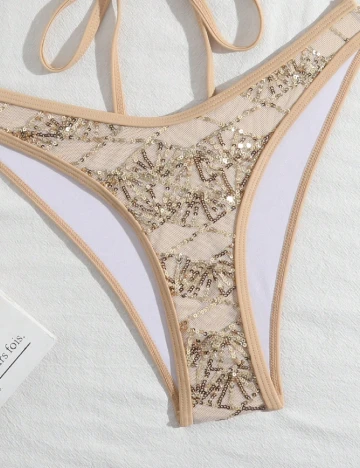 Costum de baie SHEIN, maro deschis
