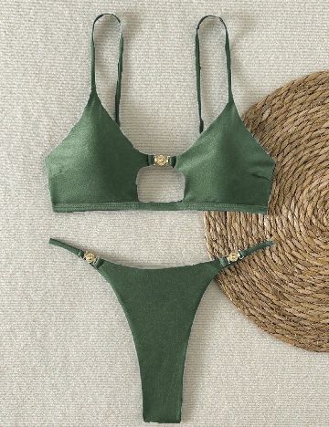 Costum de baie SHEIN, verde