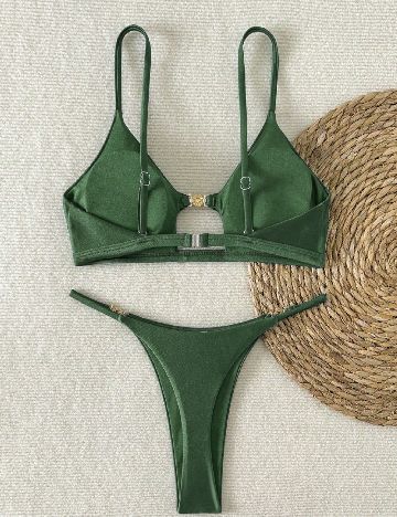 Costum de baie SHEIN, verde