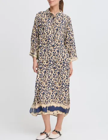 Rochie medie Pulz Jeans, animal print